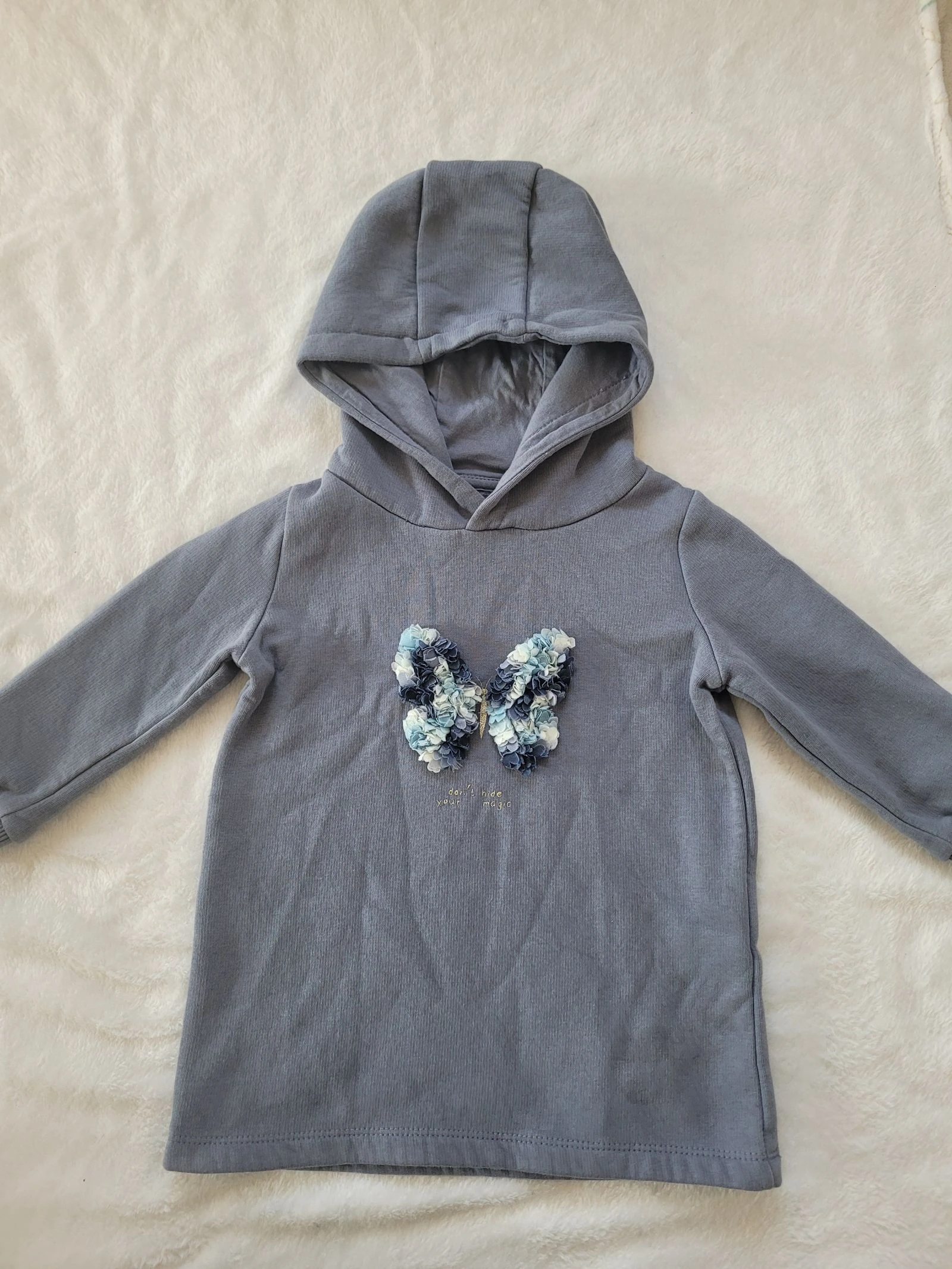 Robe pull bleue papillon Vertbaudet 2ans